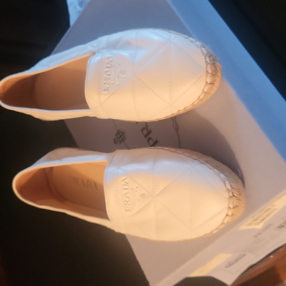 Prada Women's Espadrille In White - Picture 2 of 4